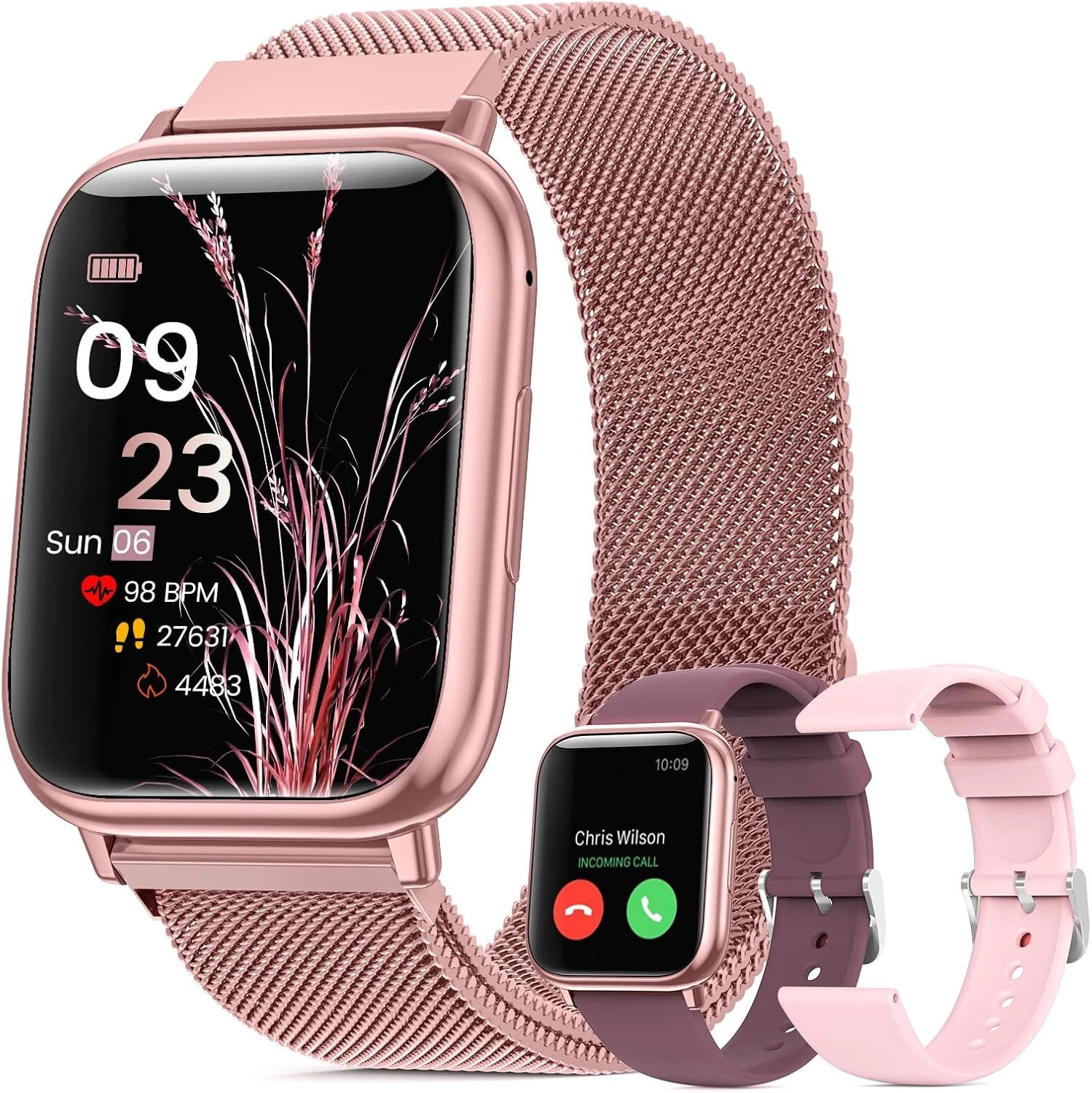 Smart Watch Ladies Women with Phone Function Wristwatch for iPhone Samsung Huawei