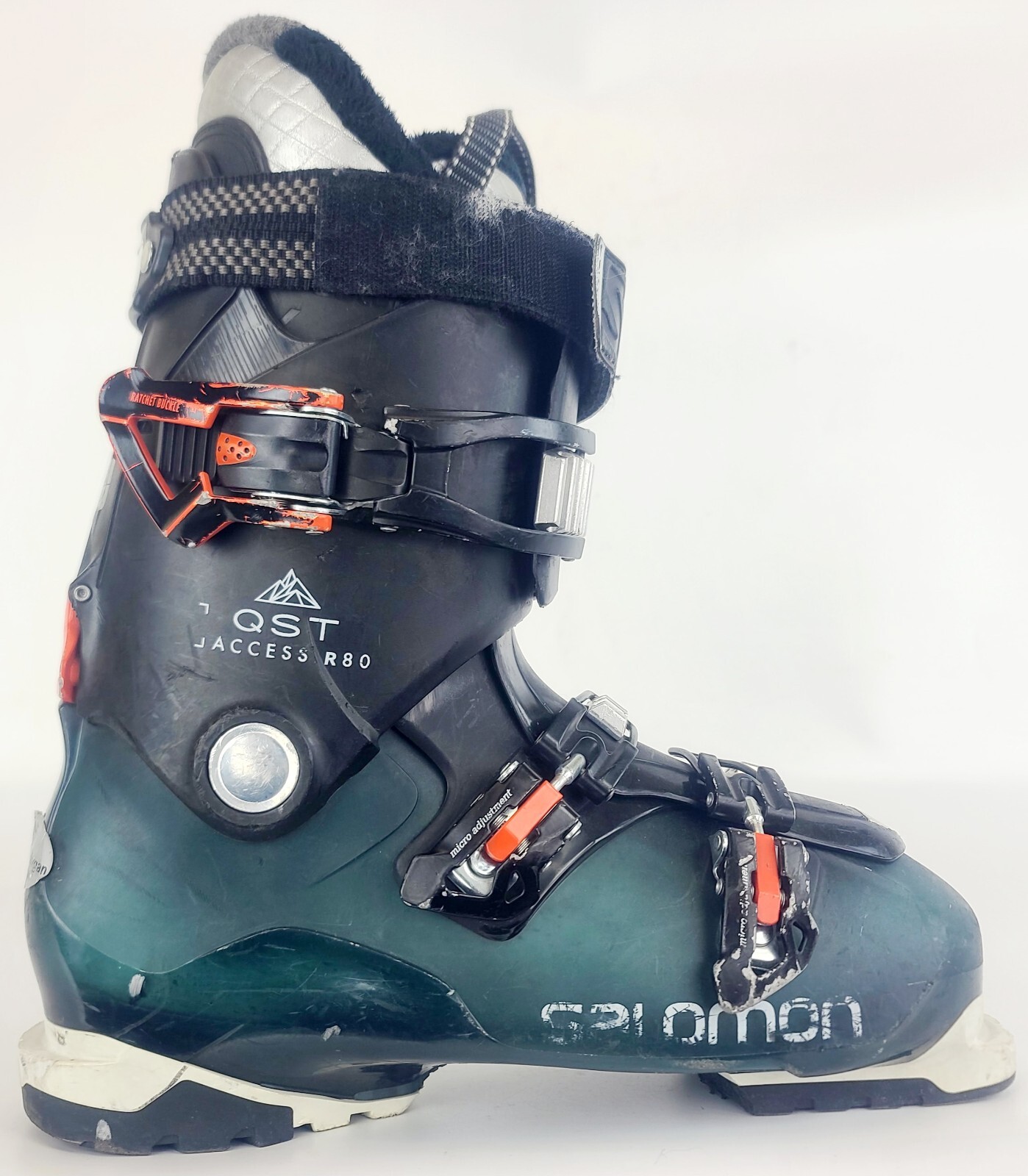 Scarponi da sci Salomon Quest Access R80 USATI $430 da uomo verdi USA taglia 10 Mondo 28