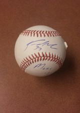 Brandon Moss Signed Autographed Baseball on used Major league Ball. A's