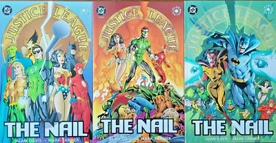 JLA : THE NAIL COMPLETE SET 1-3  ALAN DAVIS  $4.95 DELUXE  DC  1998 NICE!!!