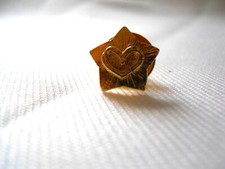 Heartagram. Pentagram with Heart in Center Lapel Pin tie tac
