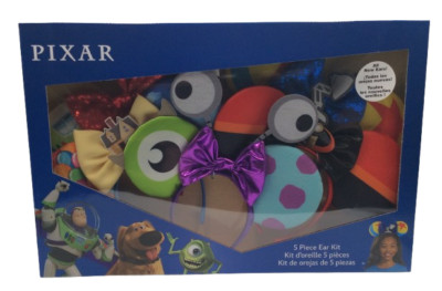 Disney Pixar 5 Piece Ear Headbands- Up, Monster's Inc, Toy Story, Incredibles