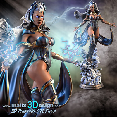STORM, X-MEN, 1/4-1/24, FIGUR, UNBEMALT, FAN ART, 3D-DRUCK, STATUE, SANIX3D, MFW