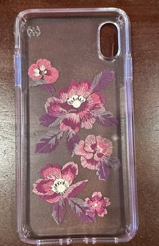 Speck Presidio Floral Phone Case for iPhone XS Max - Clear Floral Red - Photo 2 sur 3