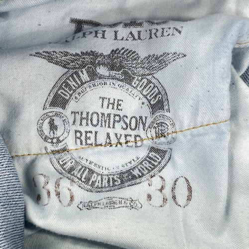 Polo Ralph Lauren Mens The Thompson Relaxed Fit Straight Jeans 36x29 Medium Wash - Picture 4 of 18