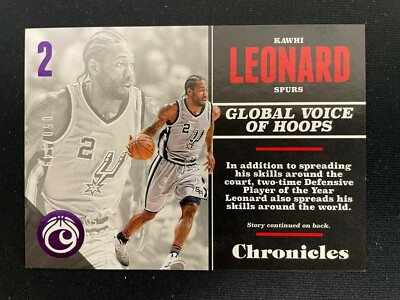 KAWHI LEONARD 2018-19 CHRONICLES GLOBAL VOICE OF HOOPS /149 - SAN ANTONIO  *7965