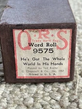QRS Piano Music Roll #9575 - "He's Got The Whole World In His Hands" Ted Baxter
