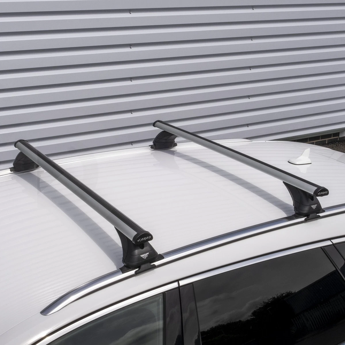 Farad Pro Aero Aluminium Roof Bars Set for Seat Leon ST Estate 14 20 Closed Rail