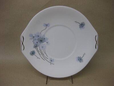 Vintage Queen Anne Grey Charm Bone China Kuchen Sandwichplatte/Servierplatte