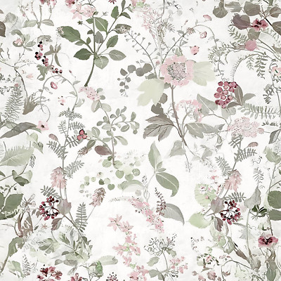 17.7''X118'' Floral Wallpaper Boho Peel and Stick Wallpaper Floral and Leaf Contac