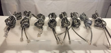 Lot of 8, Telephone Cords, Flat Cable, 7 Foot, 4 Pin, Open Box, Silver
