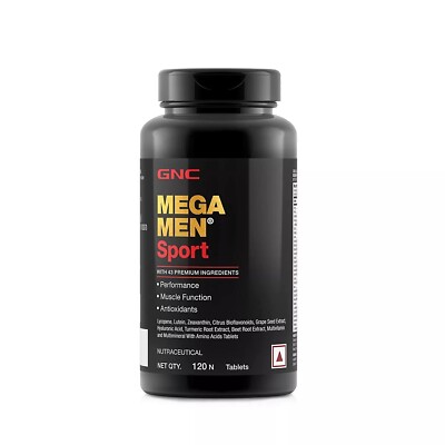 GNC Mega Men Sport Multivitamin for Men | Boosts Muscle Performance 120 Tablets