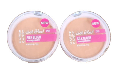 2PC HARD CANDY JUST GLOW SILK BLUSH + MANGO BUTTER 1793 CHEEK ME OUT.31oz TTL.62