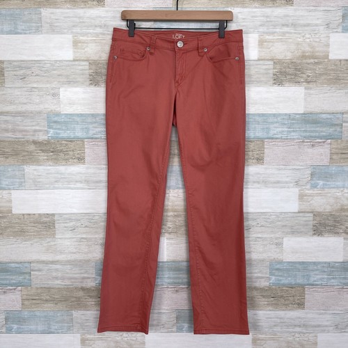 LOFT Modern Straight Leg Jeans Salmon 