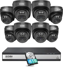 ZOSI C220 16CH 4K PoE Remote Access Security Night VisionCamera System 4TB HDD