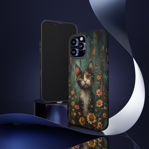 For iPhone | Samsung Galaxy | Pixel Phone Case - Calico Cat Flowers Pastel - 第 96/256 張圖片