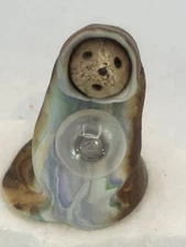 Armadillo Of Wisdom With Crystal Ball Cape On Quartz Base Hand Crafted Signed