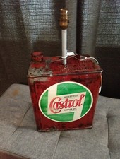 Vintage Castrol 2 Gallon Petrol Can Table  Man Cave Light