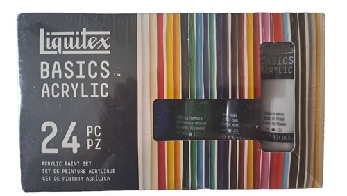 Liquitex Basics Acrylic Paint Set 24 Colors 22ml Tubes Artist Art Supplies New