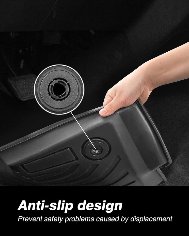 For 1217 Chevy Equinox AllWeather TPE Rubber Floor Liners Black Car