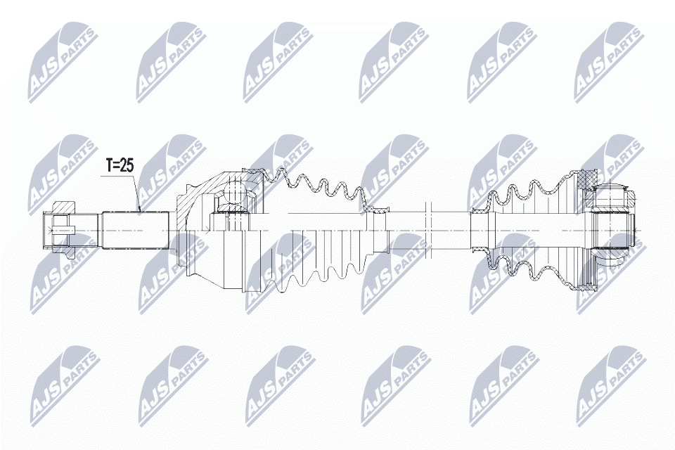 Nty Driveshaft For Fiat Doblo 1.3Jtd 05-, 1.9Jtd 03- /Right - Image 10