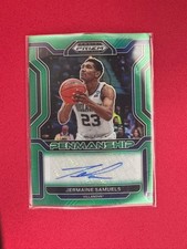 2022-24 Panini Prizm Draft Picks Jermaine Samuels Penmanship #CP-JSA Green Prizm