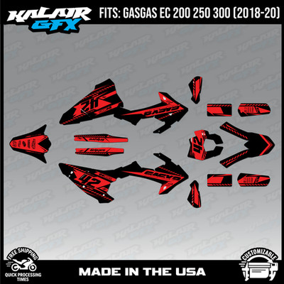 Graphics Kit for GasGas EC200 EC250 EC300 (2018-2020) Lethal - RED-SHIFT