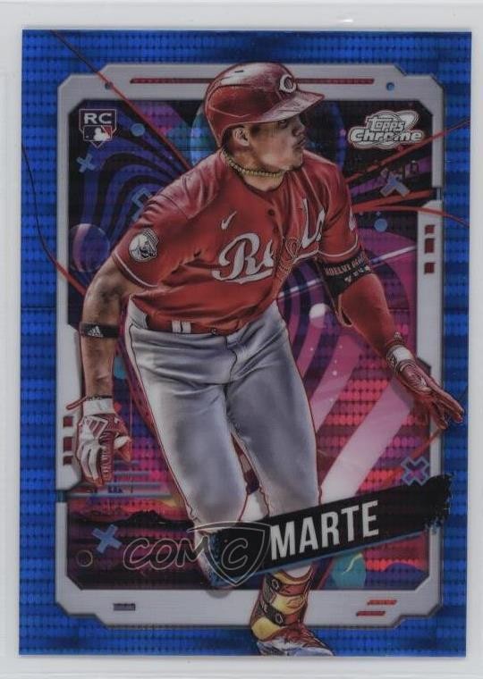 2024 Topps Cosmic Chrome Blue Moon Refractor 52/99 Noelvi Marte Rookie RC 16rl