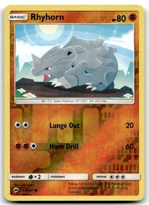 Rhyhorn 65/147 Reverse Holo Common Burning Shadows
