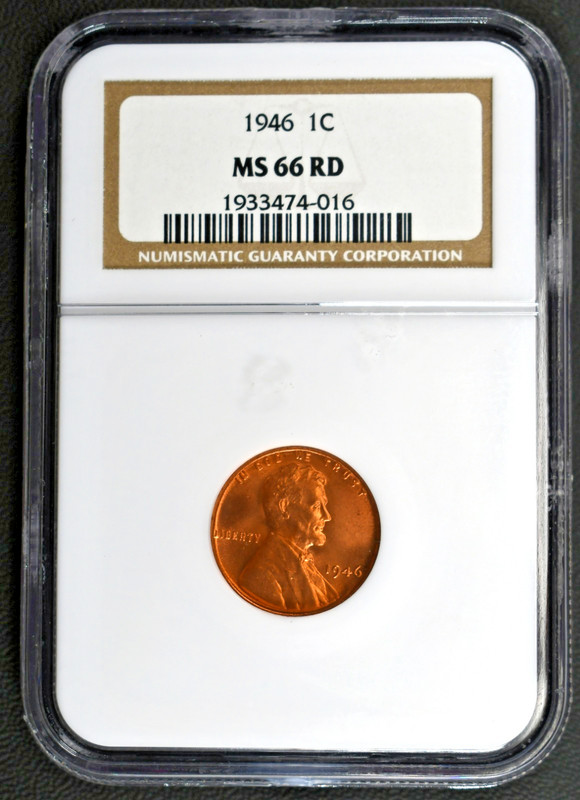 1946 Lincoln Wheat Cent NGC MS66RD