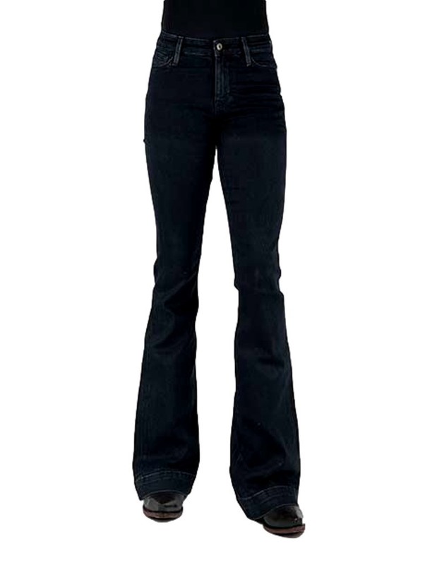 Stetson Western Jeans Women Flare Leg 8 Long Black 11-054-0921-2414 BL CLEARANCE