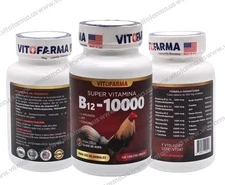 Vitofarma B12 10000 Iron Roosters - B 12 Gallos - Vitofarma 100 Tablets