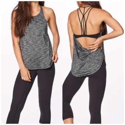 Lululemon Raise The Barre Tank Heathered Strappy Top Size 10 NWT