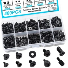 400PCS Computer Screws Assortment Kit, Motherboard Standoffs Screws, Universal