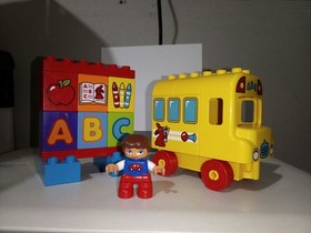 LEGO DUPLO MY FIRST BUS#10603 ABC's SCHOOL BUS RETIRED 2015 COMPLETE SET VGC