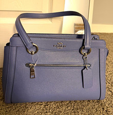 Coach Women  s Blue Satchel Top Handle Bag Zip Closure Used only once