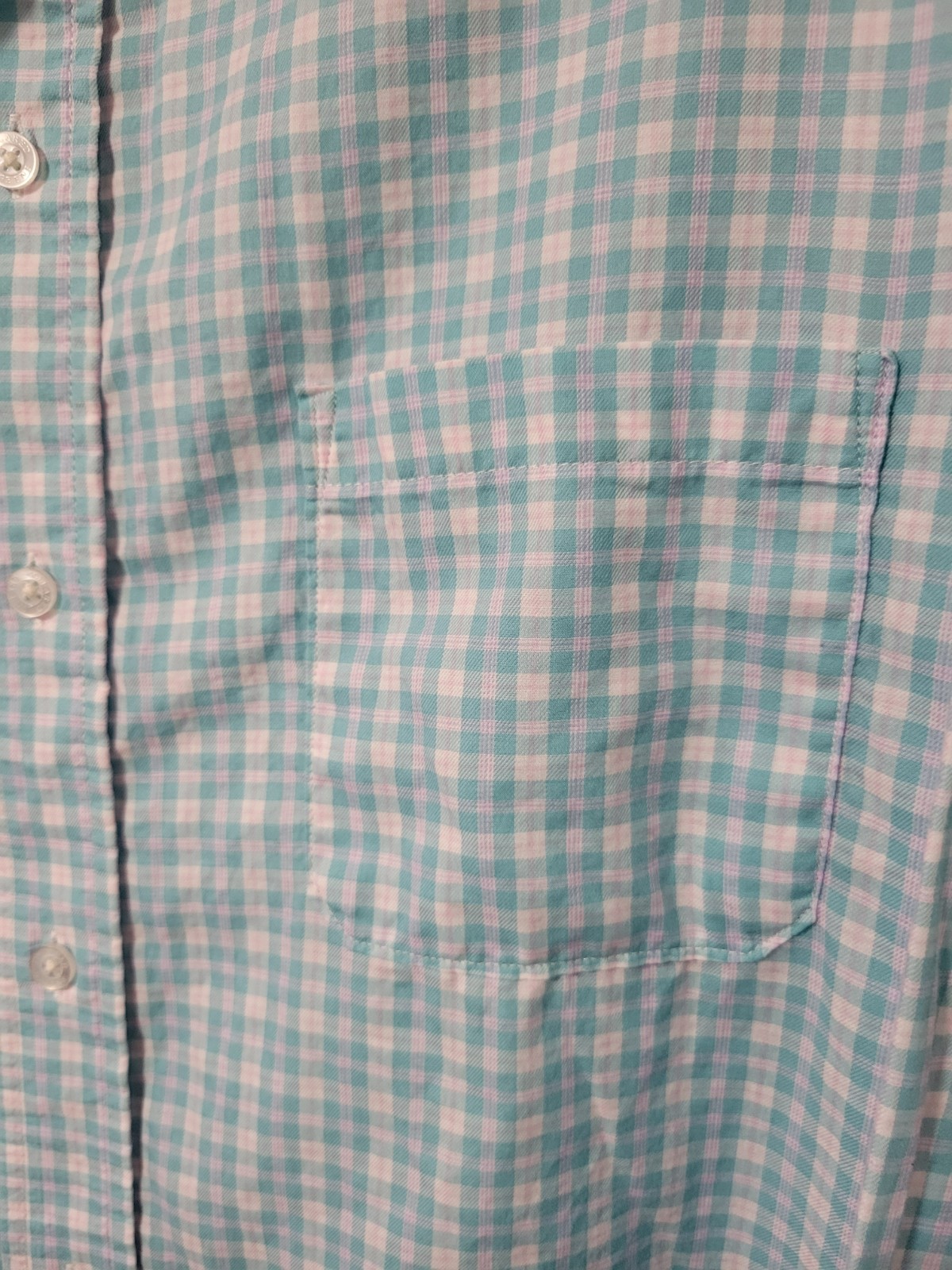 Collared Greens Gingham Button Down Shirt Mens XX… - image 4