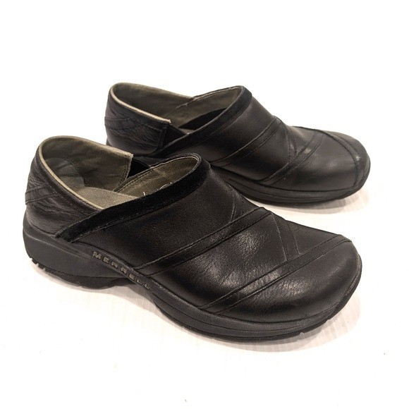 MERRELL Mocassini donna neri slip on zoccoli lavoro allattamento taglia 9 5