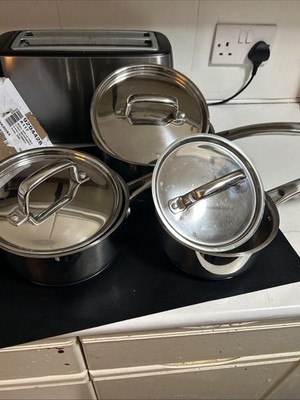 Sur La Table Edelstahl 3 Stück Topfset Brandneu in Box