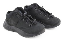 Timberland Toddler Green Leather Sneakers EU26 UK8.5 With Drawstrings Black