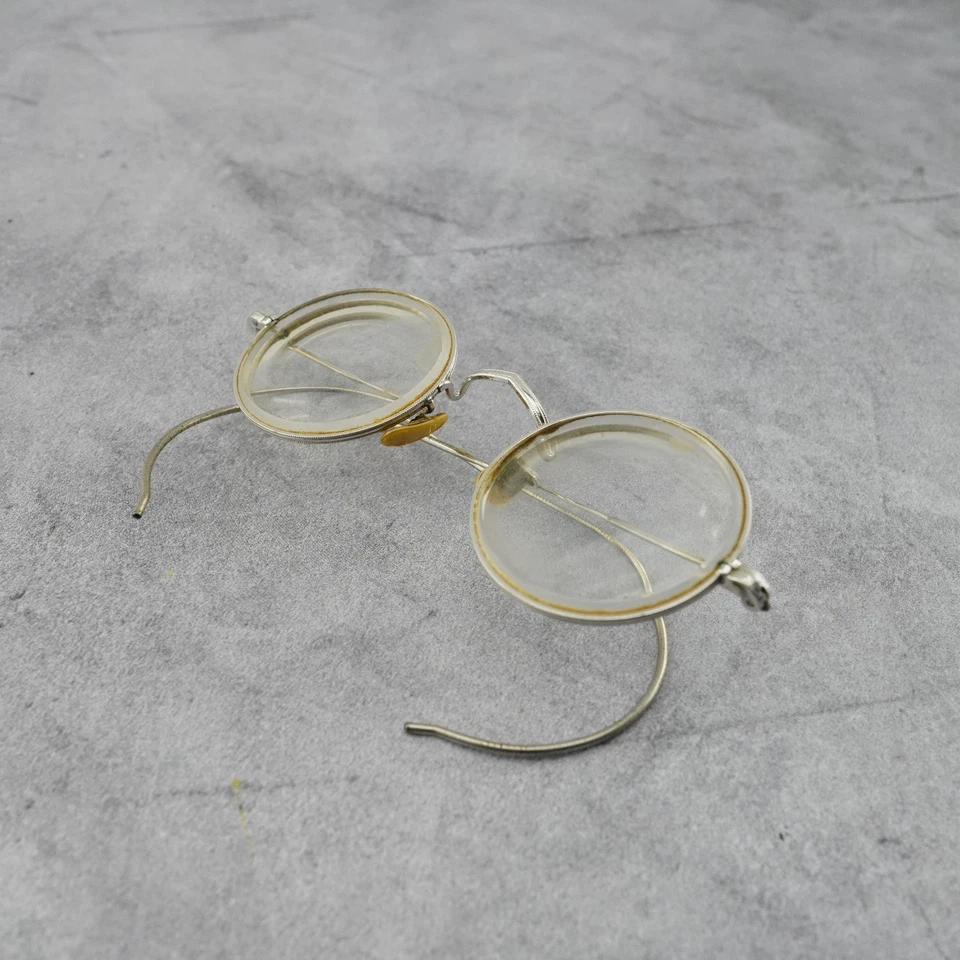 VINTAGE antique USA Glasses 12K GOLD FILLED Bridge & 1/10 12k GF Frames, case - Image 4 of 4