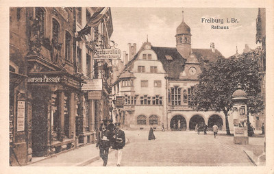 399207) Postcard City Hall Freiburg Breisgau 