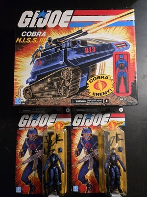 GI Joe Retro 3.75'' Collection COBRA H.I.S.S. III + 2 COBRA Officers 