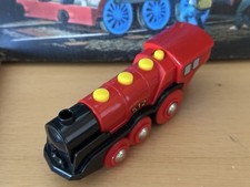 Brio Wooden Train Battery Operated Mighty Red Action Locomotive 