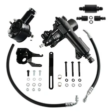 Power Steering Gear Box Conversion Kit+Filter For 1955-57 Chevy Bel Air 150 210