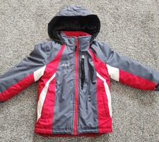 FOG Kids Jacket Gray and Red Size 5-6 with Detachable Lining 2 In 1 Jacket