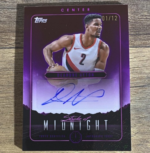 Topps 2023-24 Midnight Deandre Ayton Trail Blazers #SMA-DA Midnight /12 Auto