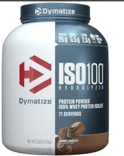 Dymatize ISO 100 Hydrolyzed Whey Protein Powder Isolate - Fudgie Brownie, 5...