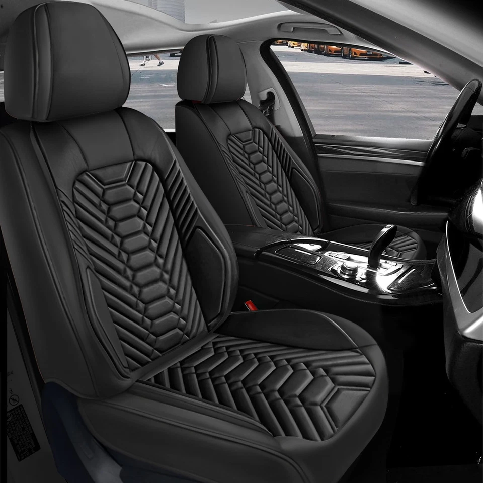 For Chevrolet Silverado GMC 1500 2500HD/3500HD Leather Car Seat Cover Full Set Foto 2 de 4