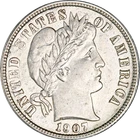 1907-P Barber Dime - Cleaned